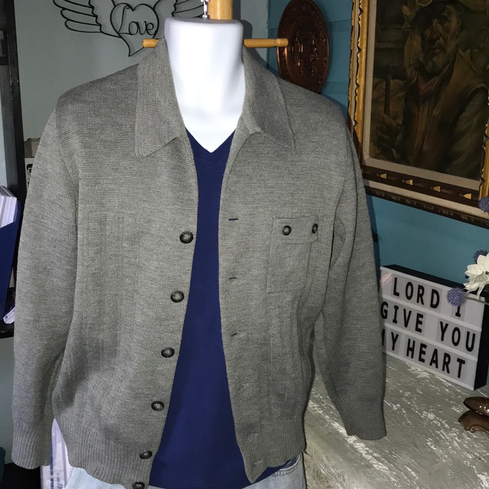 Men’s thick button sweater
